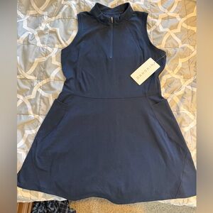 Danskin Navy Sleeveless Zip-Front Active Mini Dress